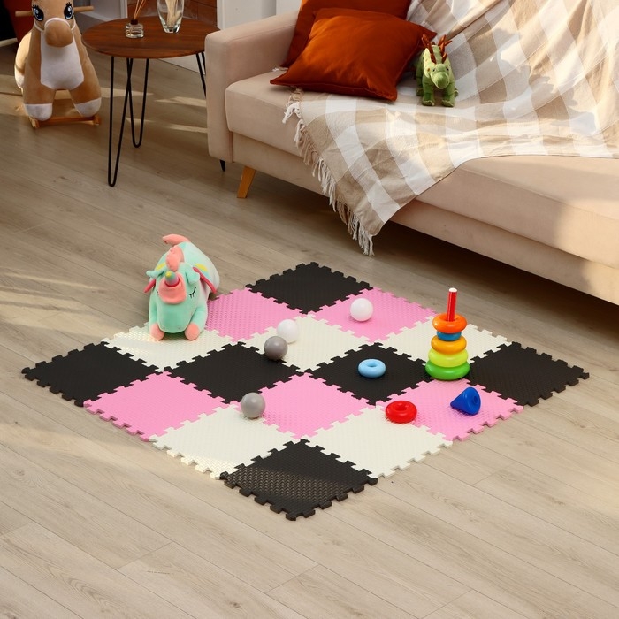 Мягкий пол универсальный, 33 &times; 33 см, цвет серый