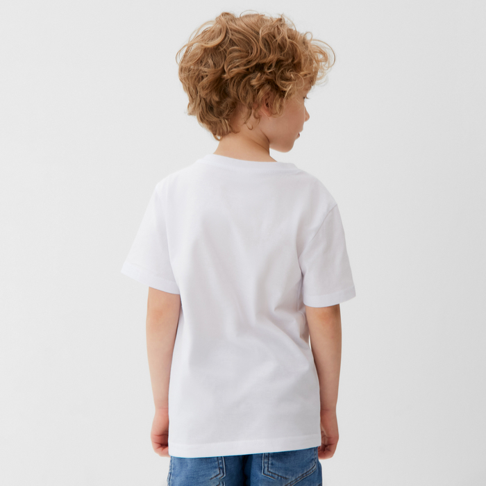 Футболка детская "Трансформеры ", рост 122-128, белый
