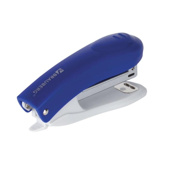Степлер № 10 до 12 листов, BRAUBERG Einkommen, пластиковый корпус, встроенный антиСтеплер, синий Степлер № 10 до 12 листов, BRAUBERG Einkommen, пластиковый корпус, встроенный антиСтеплер, синий