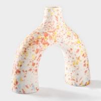 Ваза для цветов керамическая «Скандинавия», 25×23 см, горлышко d=4,6 см, цвет белый Ваза для цветов керамическая «Скандинавия», 25×23 см, горлышко d=4,6 см, цвет белый