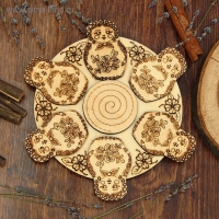 Подставка под горячее «Матрешка», D=20 см, можжевельник Подставка под горячее «Матрешка», D=20 см, можжевельник