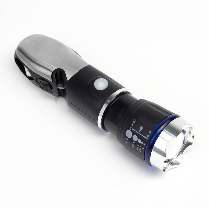 Фонарь многофункциональный мультитул 6 в 1, 3 Вт, 100 лм, OSL, zoom, аварийный молоток, стропорез 44 Фонарь многофункциональный мультитул 6 в 1, 3 Вт, 100 лм, OSL, zoom, аварийный молоток, стропорез 44