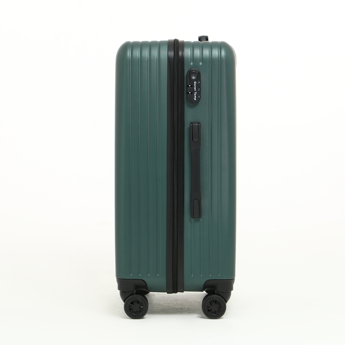 Чемодан средний 78 л (M), отдел на молнии, 4 колеса, цвет зелёный