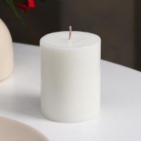 Свеча-цилиндр гладкая, 6х7,5 см, белая, 10 ч Свеча-цилиндр гладкая, 6х7,5 см, белая, 10 ч