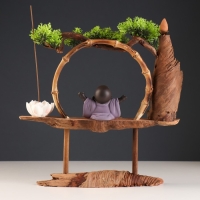 Сувенир дерево, фарфор "Маленький Хотэй" с подставкой для благовонии 35х35х9,5 см Сувенир дерево, фарфор "Маленький Хотэй" с подставкой для благовонии 35х35х9,5 см