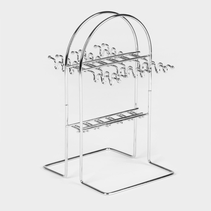 Столовые приборы из нержавеющей стали &laquo;Классика&raquo;, 24 предмета, на подставке, толщина 1,2 мм, цвет серебряный