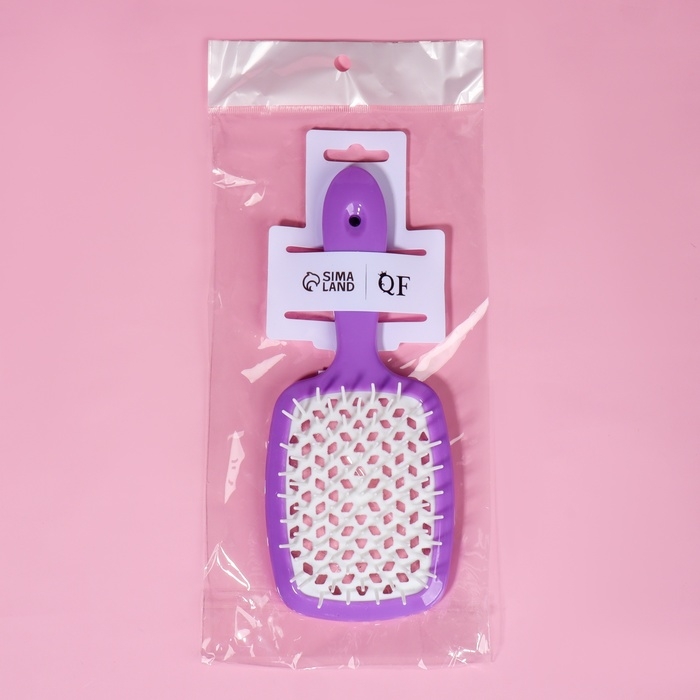 Расчёска массажная, широкая, вентилируемая, 8,3 &times; 20 см, цвет МИКС