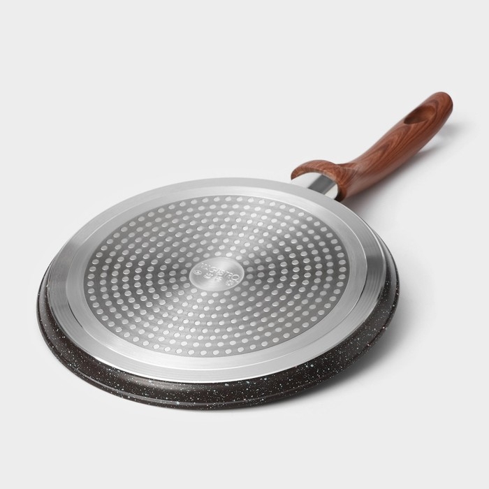 Сковорода блинная Magistro Granit, d=24 см, ручка soft-touch, антипригарное покрытие, индукция, цвет чёрный Сковорода блинная Magistro Granit, d=24 см, ручка soft-touch, антипригарное покрытие, индукция, цвет чёрный