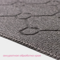 Коврик влаговпитывающий придверный Доляна &laquo;Welcome. Молекула&raquo;, 48&times;78 см, цвет серый