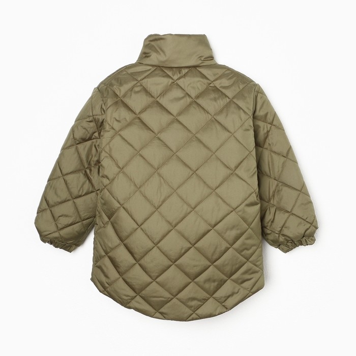 Куртка детская стеганая, цвет хаки, рост 98 см