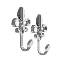 Крючок однорожковый для штор CAPPIO KC112, цвет хром, 2 шт