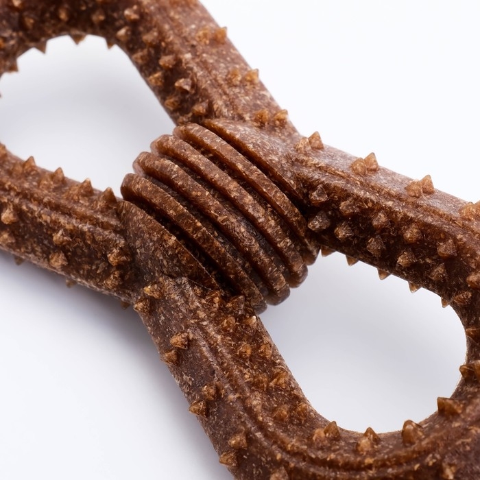 Игрушка для собак Игрушка для собак "Бесконечность", TPR+Бамбук, массажная, 19 см