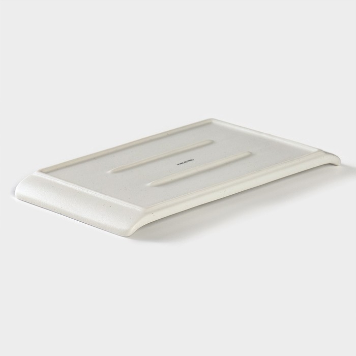 Блюдо фарфоровое для подачи Magistro Slate, 26,5×15 см, цвет белый Блюдо фарфоровое для подачи Magistro Slate, 26,5×15 см, цвет белый