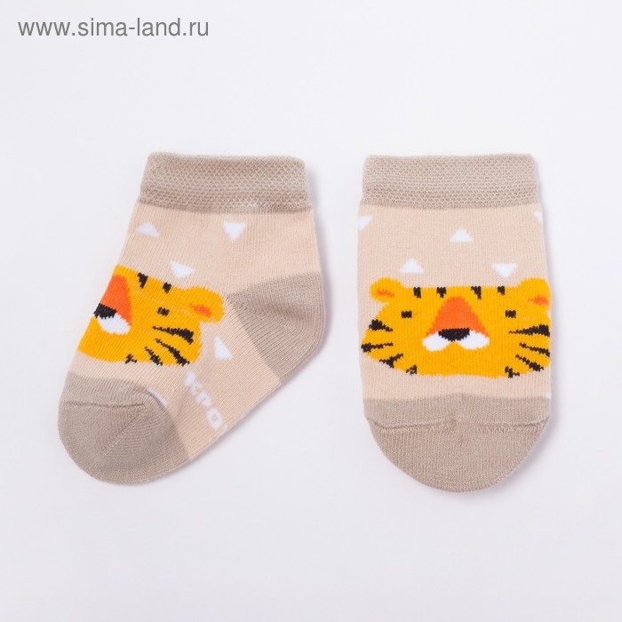 Набор новогодних носков Крошка Я "Тигрёнок", 2 пары, 12-14 см