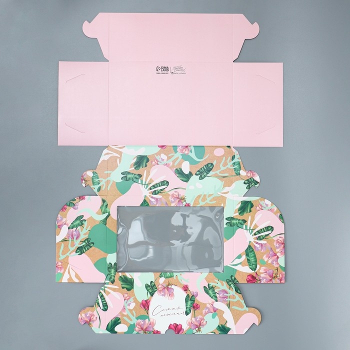 Коробка для капкейков, кондитерская упаковка двухсторонняя, 6 ячеек &laquo;Самая нежная&raquo;, 25 х 17 х 10 см