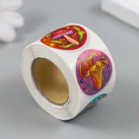 Наклейка бумага "Грибы" d=2,5 см 252 шт в рулоне Наклейка бумага "Грибы" d=2,5 см 252 шт в рулоне