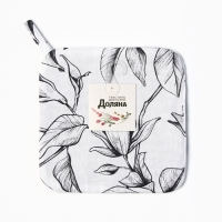 Прихватка Доляна Plant leaves 19х19 см, 100% хл, 250 г/м2 Прихватка Доляна Plant leaves 19х19 см, 100% хл, 250 г/м2
