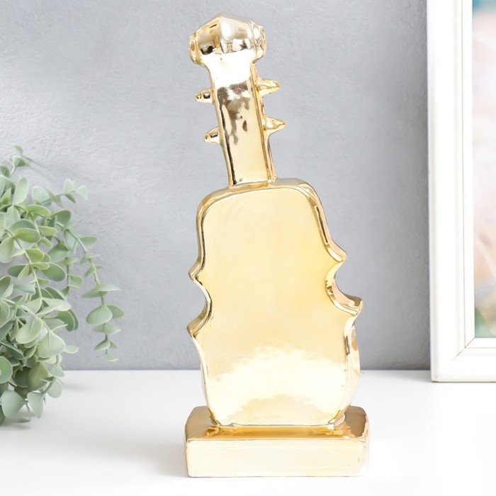 Сувенир керамика "Скрипка со смычком" золото 30х12х9 см