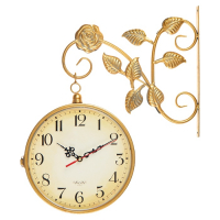 Часы настенные двусторонние, на подвесе "Финетти", дискретный ход, d-21 см, 23 х 23 см