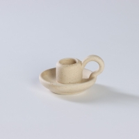 Подсвечник керамический, 8,5&times;5 см, цвет бежевый