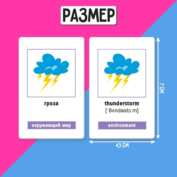 Развивающий набор &laquo;300 первых слов на английском&raquo;