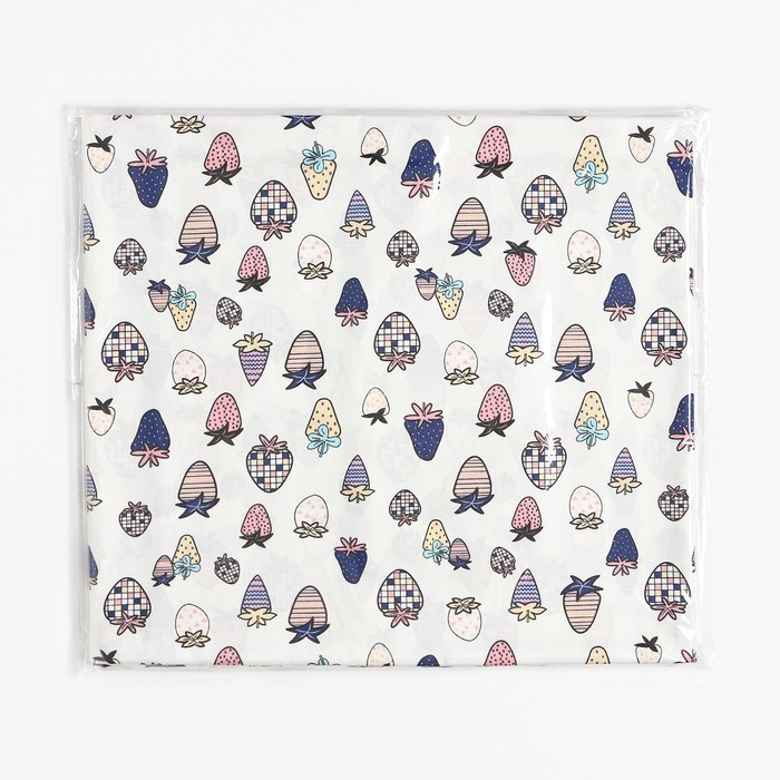 Ткань напечатанная "Клубника" ш.160 см, сатин, 100% хлопок