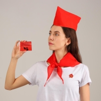 Набор пионера &laquo;Салют-пионерия&raquo;, пилотка, галстук, удостоверение, значок