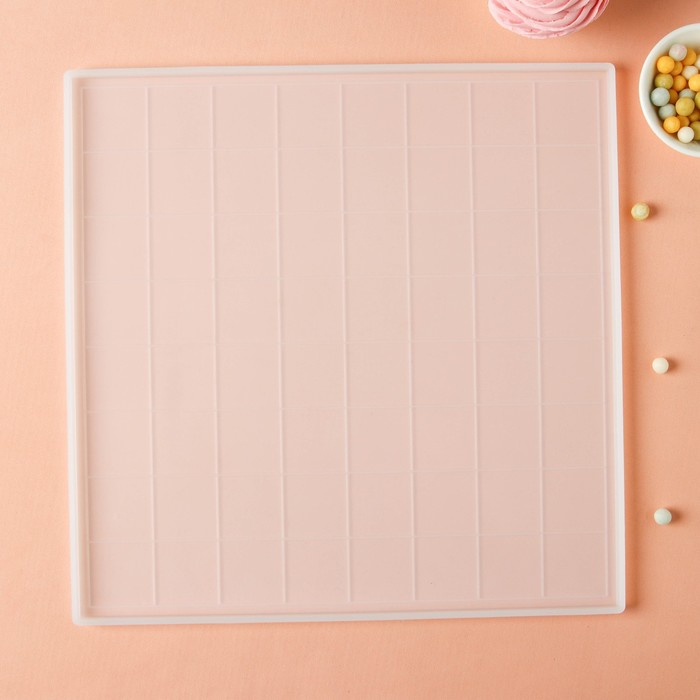 Набор молдов Доляна &laquo;Шахматы&raquo;, силикон, 2 предмета: доска 31&times;1 см, фигуры 20,5&times;8,5&times;1 см