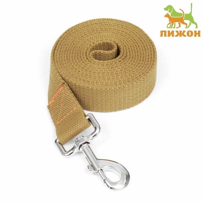 Поводок брезентовый, 2,7 м х 3 см, песочный Поводок брезентовый, 2,7 м х 3 см, песочный