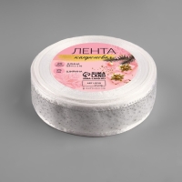 Лента капроновая &laquo;Блёстки&raquo;, 25 мм &times; 18 &plusmn; 1 м, цвет серебряный