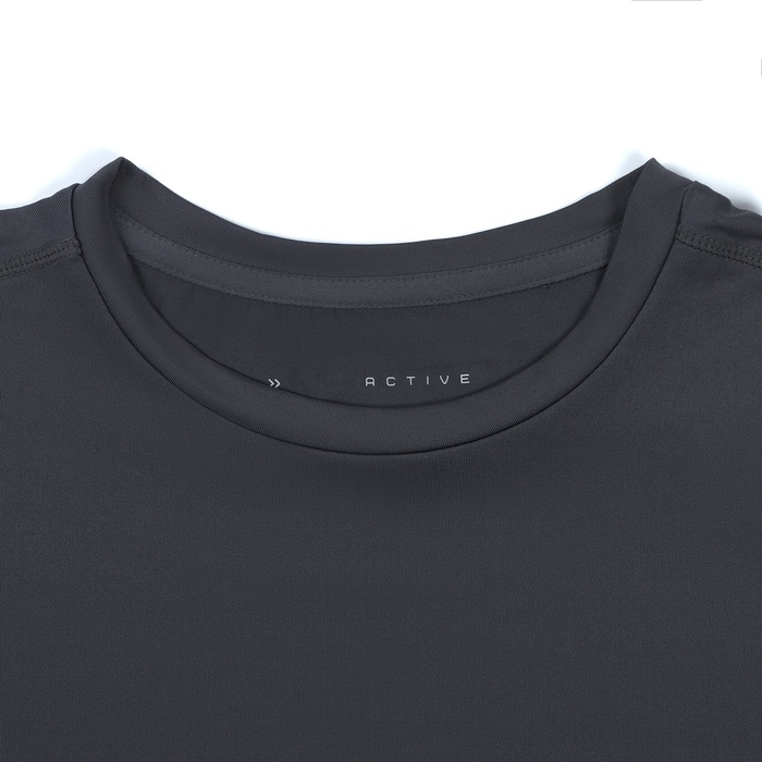 Футболка мужская со вставками, базовая, размер XL (52), цвет серый