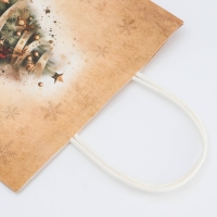 Новый год. Пакет бумажный подарочный новогодний крафт "Ёлка" 27 х 21 х 11 см. Новый год. Пакет бумажный подарочный новогодний крафт "Ёлка" 27 х 21 х 11 см.