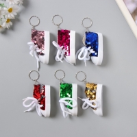 Брелок текстиль пайетки "Кедик" МИКС 3,4х7,3х4,5 см