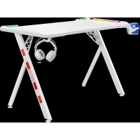 Стол игровой Defender Infinity, 120х75х60 см, нагрузка до 110 кг, подсветка, белый