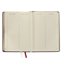 Ежедневник недатированный А5 160 листов, deVENTE. Wild, твердая обложка кожзам с поролоном, термо тиснение, перфорация, ляссе, кремовый блок 70 г/м2, бордовый