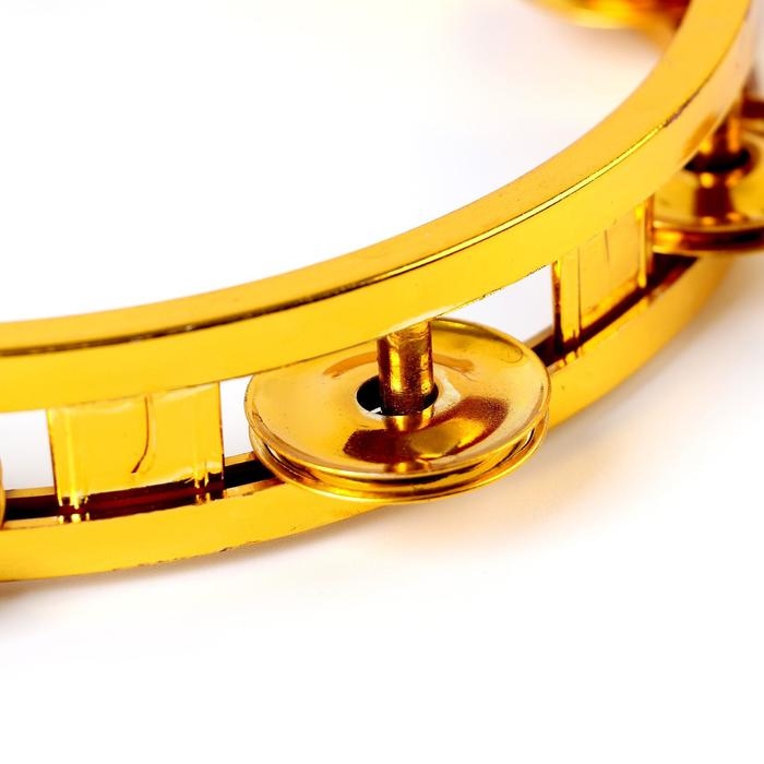 Музыкальная игрушка бубен &laquo;Звонкий блеск&raquo;, с металлическими бубенцами, цвета МИКС