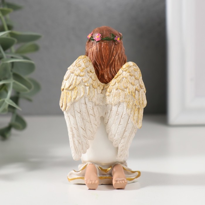 Сувенир полистоун Сувенир полистоун "Ангел-девушка молится" 9х5х4,5 см