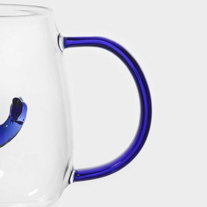 Кружка стеклянная с фигуркой на дне «Серен. Кит», 350 мл Кружка стеклянная с фигуркой на дне «Серен. Кит», 350 мл