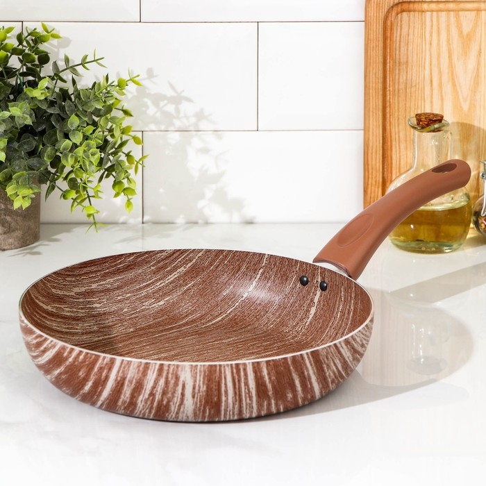 Сковорода глубокая Kantry, d=26 см, пластиковая ручка, антипригарное покрытие, цвет коричневый Сковорода глубокая Kantry, d=26 см, пластиковая ручка, антипригарное покрытие, цвет коричневый