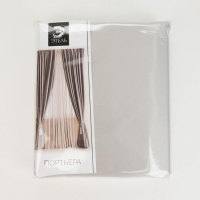 Штора портьерная &laquo;Этель&raquo; 130&times;300 см, двусторонний блэкаут, цвет Серебряный, пл. 240 г/м&sup2;, 100% п/э