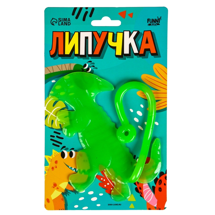 Липучка &laquo;Дино&raquo;, цвета МИКС, на блистере