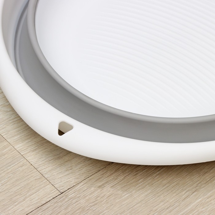 Таз складной «Флекс», 10 л, 39.5×40×5.5 см, цвет смоки Таз складной «Флекс», 10 л, 39.5×40×5.5 см, цвет смоки