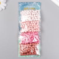 Набор бусины для творчества дерево "Пыльная роза" d-0,8 см, 4 цвета х 15 гр Набор бусины для творчества дерево "Пыльная роза" d-0,8 см, 4 цвета х 15 гр