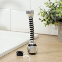 Поворотная насадка на кран Доляна &laquo;Флекс Фикс&raquo;, d=1,5 см, с изменяемым углом наклона и интенсивностью струи, с сеткой