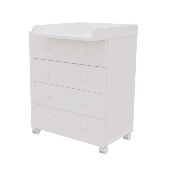 Комод пеленальный детский ИНКАНТО 800/4, 80х45х94 см., 4 ящика, цвет белый