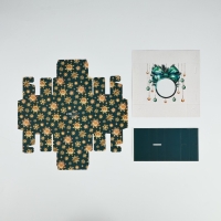 Коробка под 4 конфеты &laquo;Новогодние игрушки&raquo;, 10.5 х 10.5 х 3.5 см, Новый год