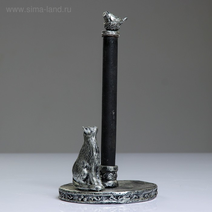 Подставка для бумажного полотенца Подставка для бумажного полотенца "Кошка с птичкой" 30х16х16см