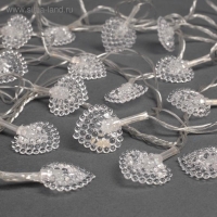 Гирлянда &laquo;Нить&raquo; 5 м с насадками &laquo;Сердце малое&raquo;, IP20, прозрачная нить, 20 LED, свечение мульти (RG/RB), мигание, 220 В