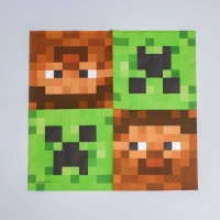 Салфетки бумажные &laquo;Пиксели&raquo;, набор 20 шт., 33х33 см