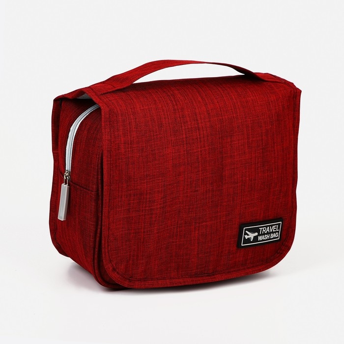 Косметичка-несессер на липучках, с крючком, цвет бордовый Косметичка-несессер на липучках, с крючком, цвет бордовый